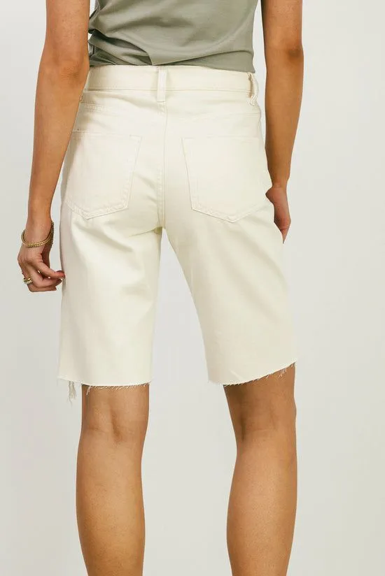 Bohme Marlene Denim Shorts In Ivory Ivory Women Bermudas