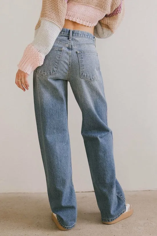 Bohme Marlie Relaxed Straight Leg Jeans Medium Wash Women All Bottoms