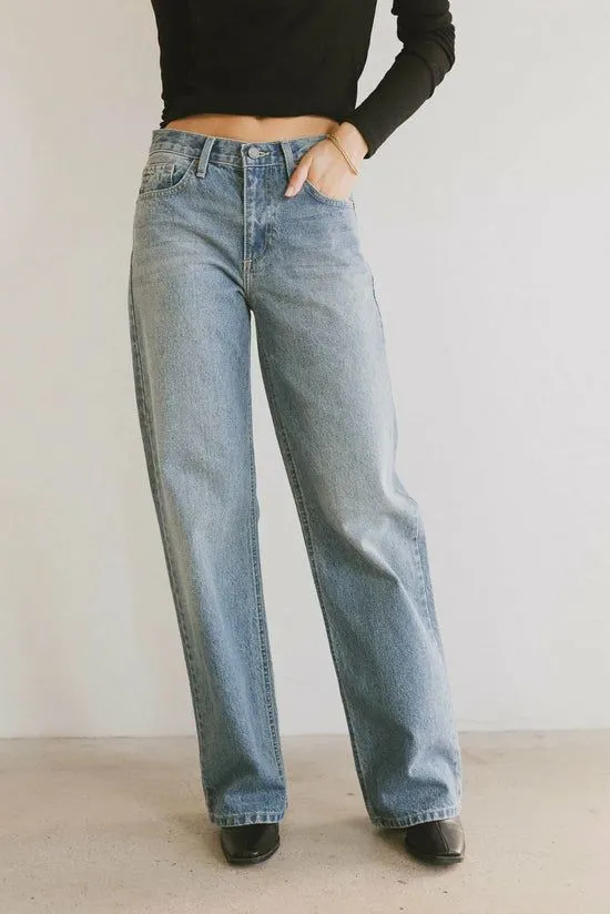 Bohme Marlie Relaxed Straight Leg Jeans Medium Wash Women All Bottoms