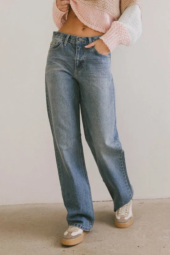 Bohme Marlie Relaxed Straight Leg Jeans Medium Wash Women All Bottoms