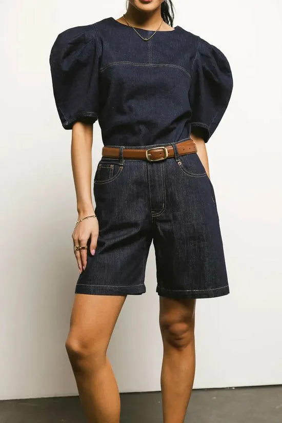 Bohme Mary Bermuda Shorts Dark Wash Women Bermudas