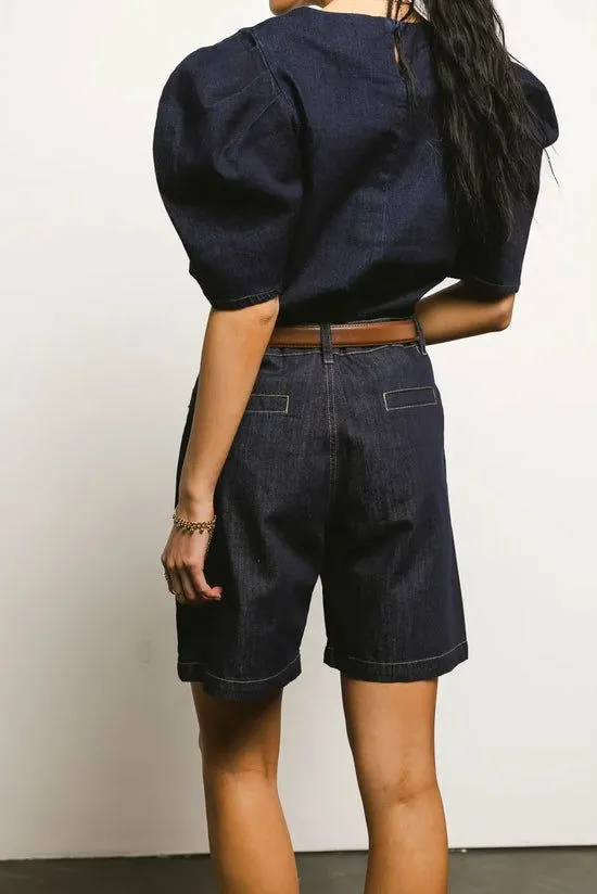 Bohme Mary Bermuda Shorts Dark Wash Women Bermudas
