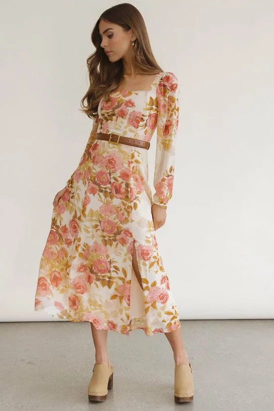 Bohme Melody Floral Maxi Dress Yellow Women Dresses
