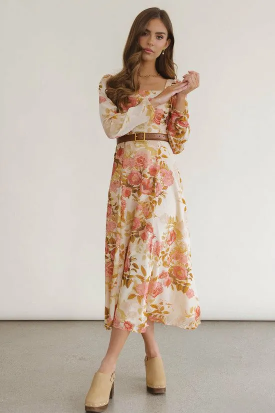 Bohme Melody Floral Maxi Dress Yellow Women Dresses