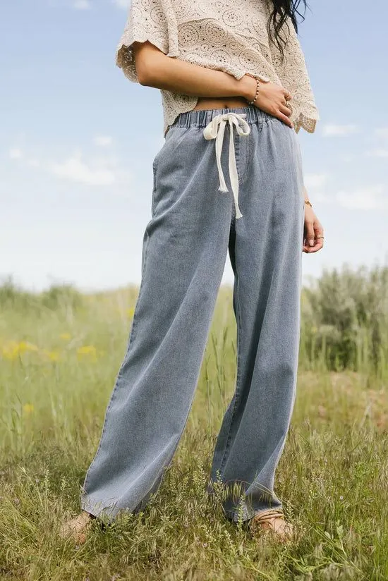 Bohme Mickey Wide Leg Jeans Light Wash Women All Bottoms