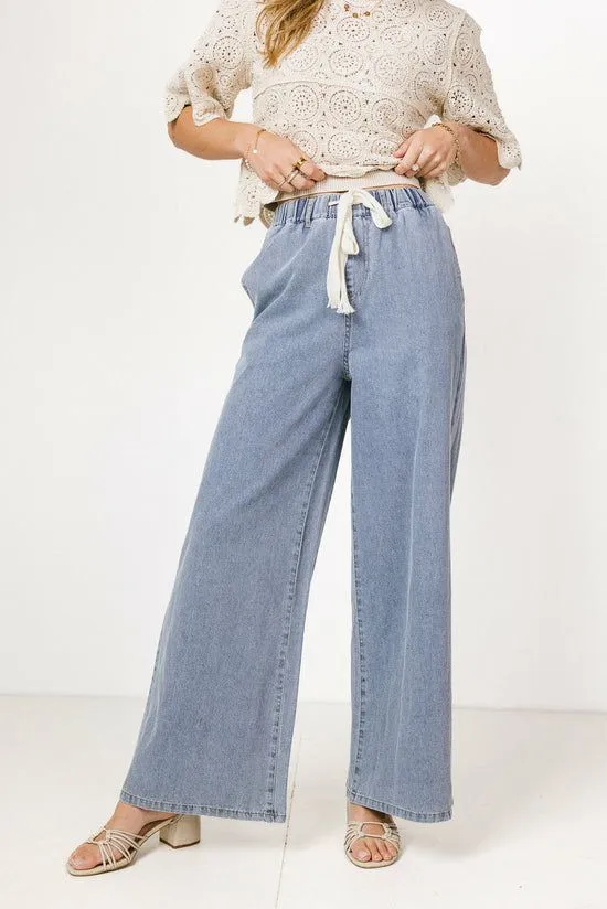 Bohme Mickey Wide Leg Jeans Light Wash Women All Bottoms