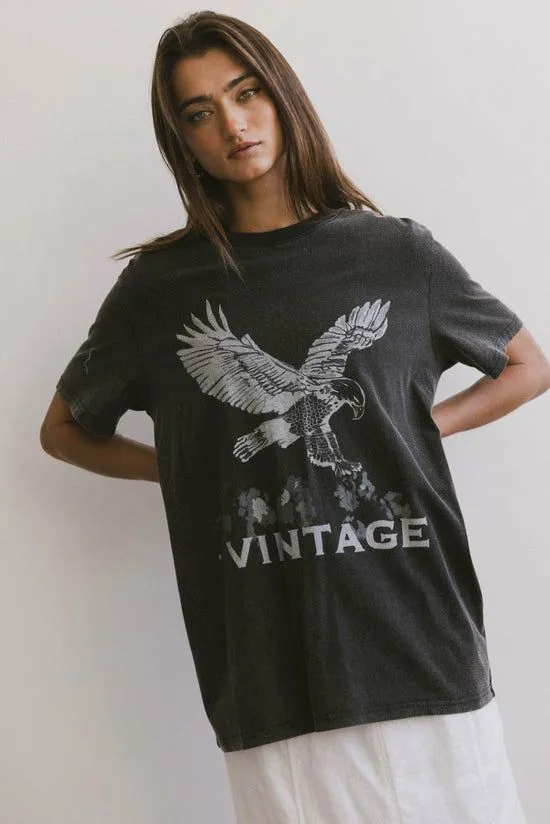 Bohme Mid Flight Vintage Graphic Tee Black Women Graphics