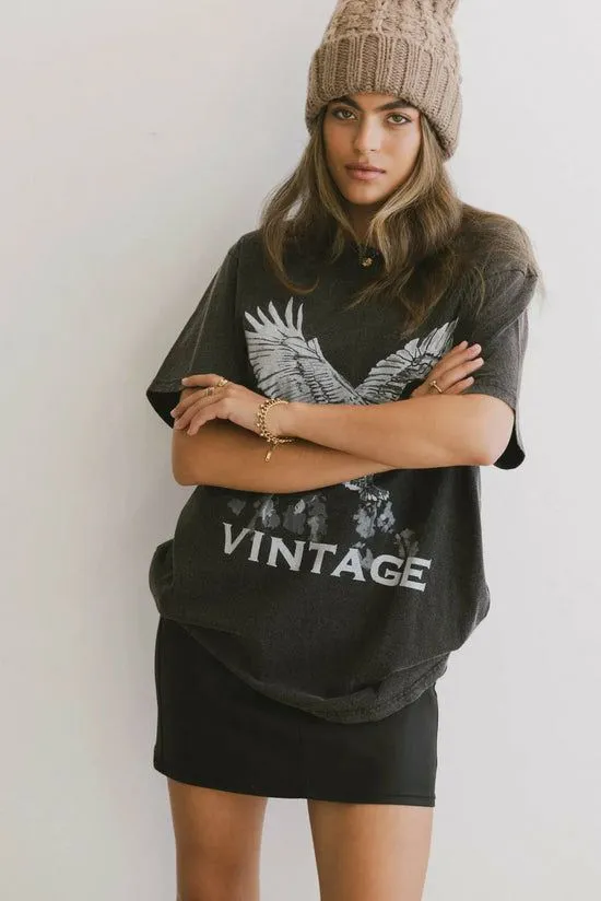 Bohme Mid Flight Vintage Graphic Tee Black Women Graphics