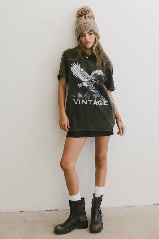 Bohme Mid Flight Vintage Graphic Tee Black Women Graphics