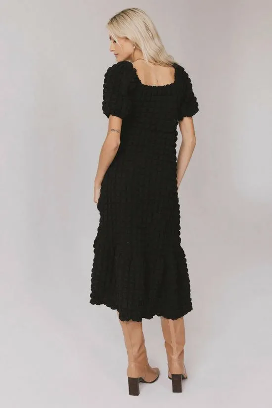 Bohme Miley Bubble Texture Dress In Black Black Women Dresses