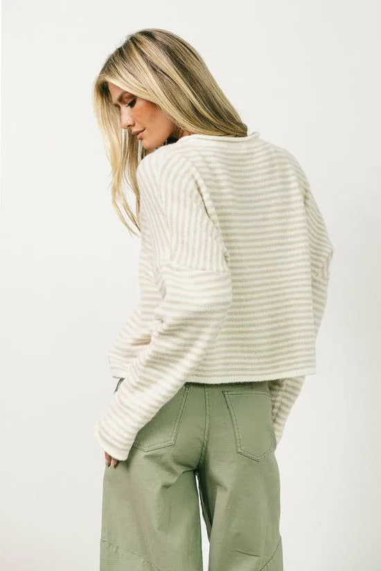 Bohme Miriam Striped Cardigan Cream Women Cardigans