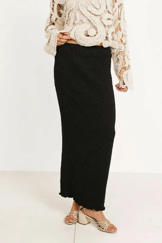 Bohme Monica Smocked Skirt Black Women Skirts