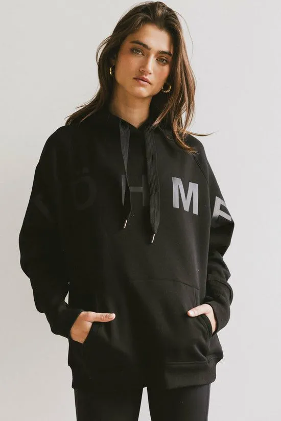 Bohme Monochromatic Hoodie Black Women Loungewear
