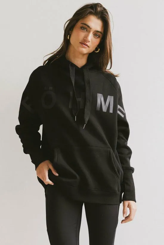 Bohme Monochromatic Hoodie Black Women Loungewear