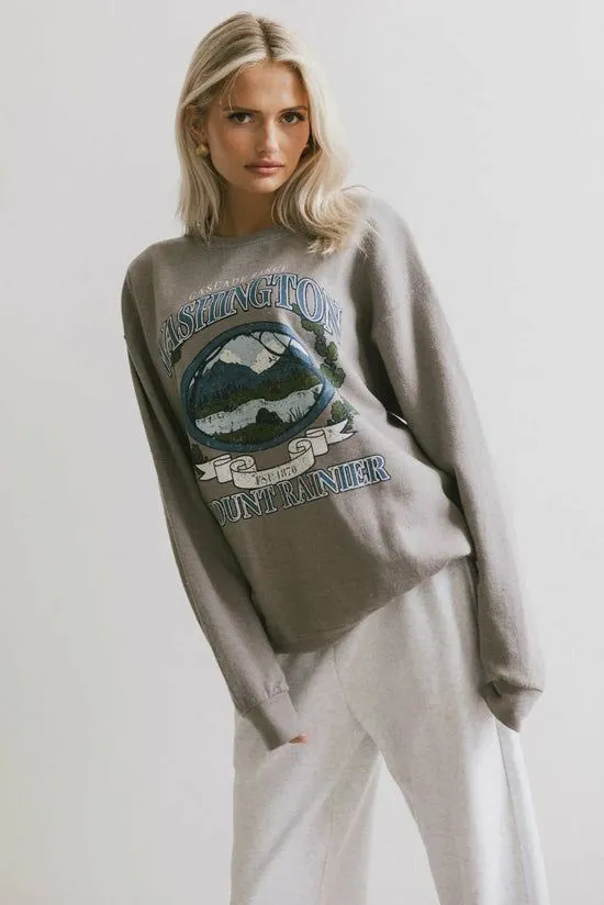 Bohme Mount Rainier Crewneck In Grey Grey Women Graphics