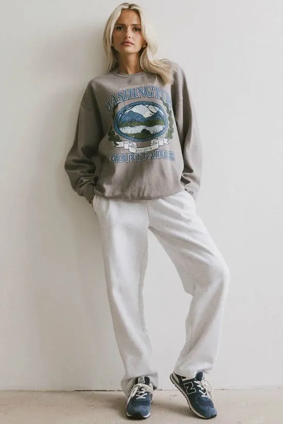Bohme Mount Rainier Crewneck In Grey Grey Women Graphics