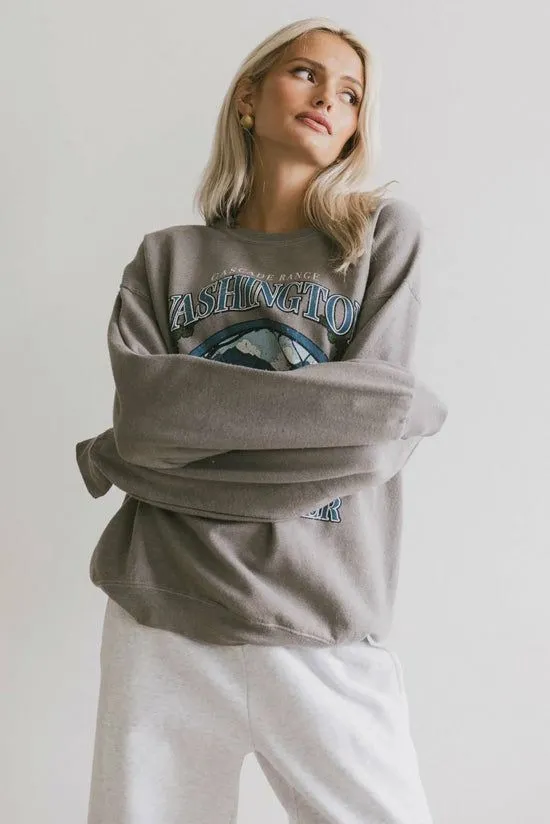 Bohme Mount Rainier Crewneck In Grey Grey Women Graphics