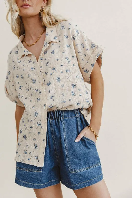 Bohme Nicoline Floral Button Up Natural Women Blouses