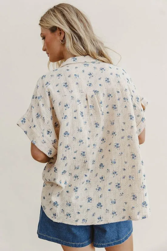 Bohme Nicoline Floral Button Up Natural Women Blouses