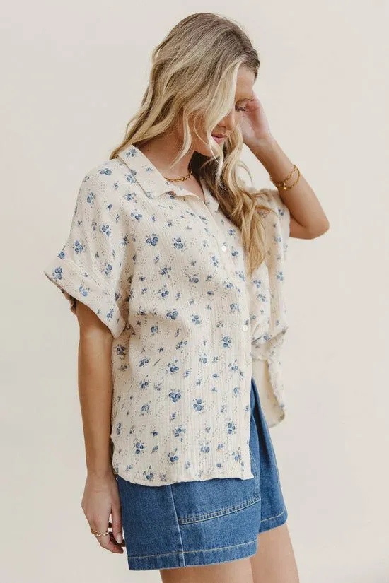 Bohme Nicoline Floral Button Up Natural Women Blouses