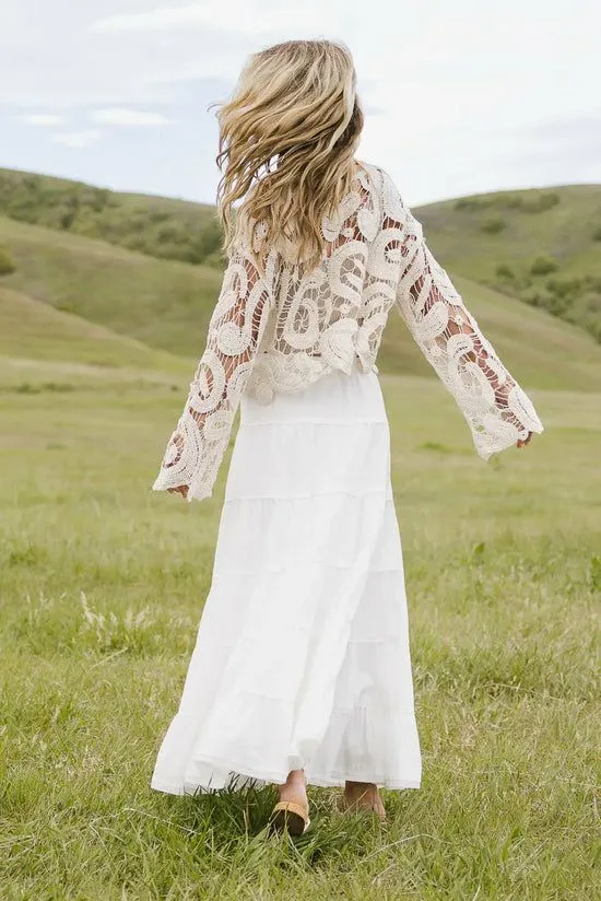 Bohme No Worries Crochet Top In Cream Cream Women Tops