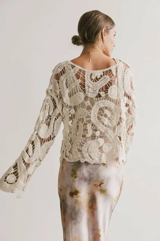 Bohme No Worries Crochet Top In Cream Cream Women Tops