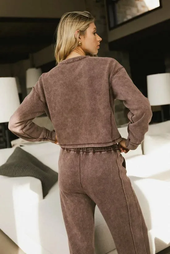 Bohme Odie Knit Sweater In Burgundy Burgundy Women Loungewear