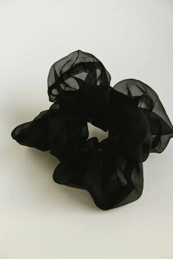 Bohme Organza Oversized Scrunchie In Black Black Women Hair Accessories