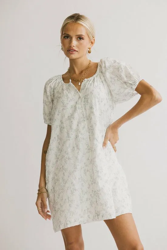 Bohme Pattie Floral Baby Doll Dress In Blue Blue Women Dresses