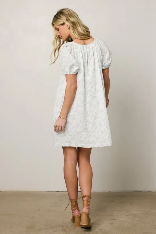 Bohme Pattie Floral Baby Doll Dress In Blue Blue Women Dresses