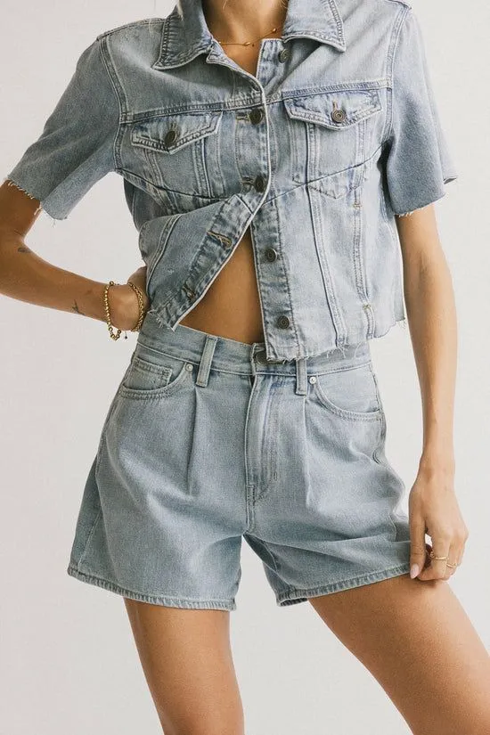 Bohme Pryia Denim Shorts In Light Wash Light Wash Women All Bottoms