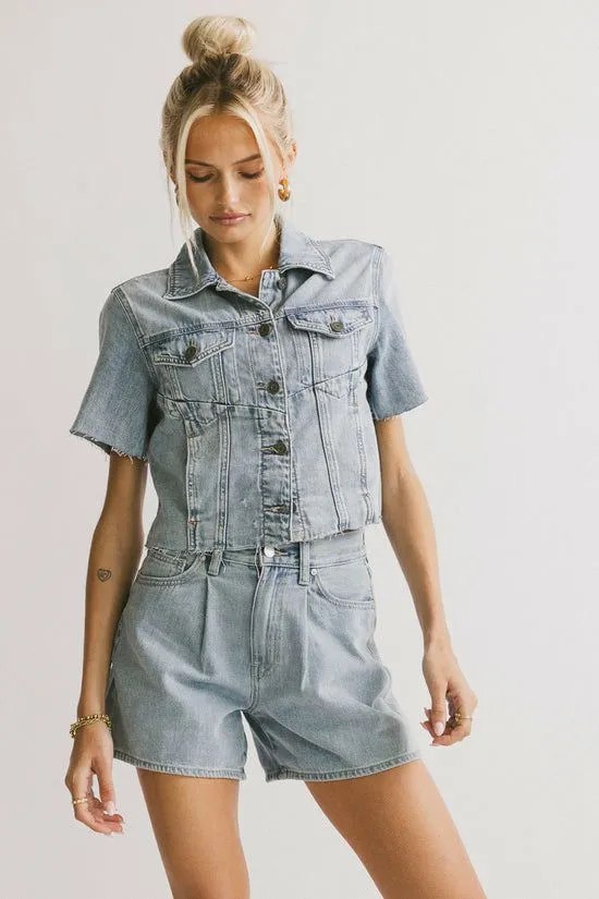 Bohme Pryia Denim Shorts In Light Wash Light Wash Women All Bottoms