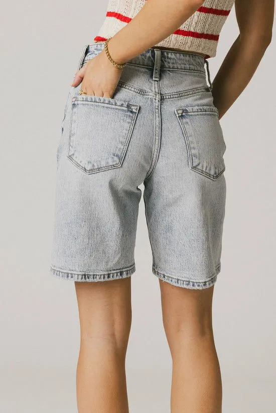 Bohme Quinn Light Wash Bermuda Shorts Light Wash Women Bermudas