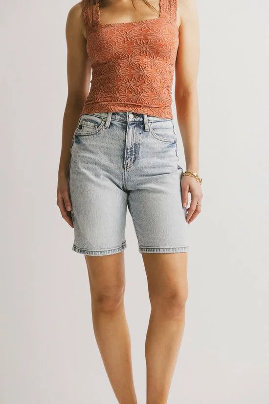 Bohme Quinn Light Wash Bermuda Shorts Light Wash Women Bermudas