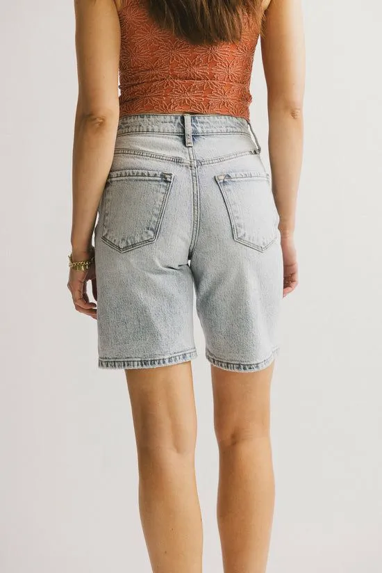 Bohme Quinn Light Wash Bermuda Shorts Light Wash Women Bermudas