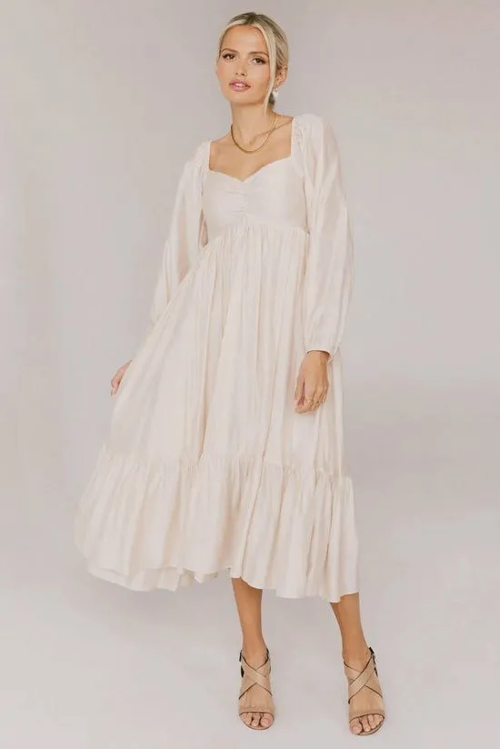 Bohme Rael Midi Dress In Natural Natural Women Dresses