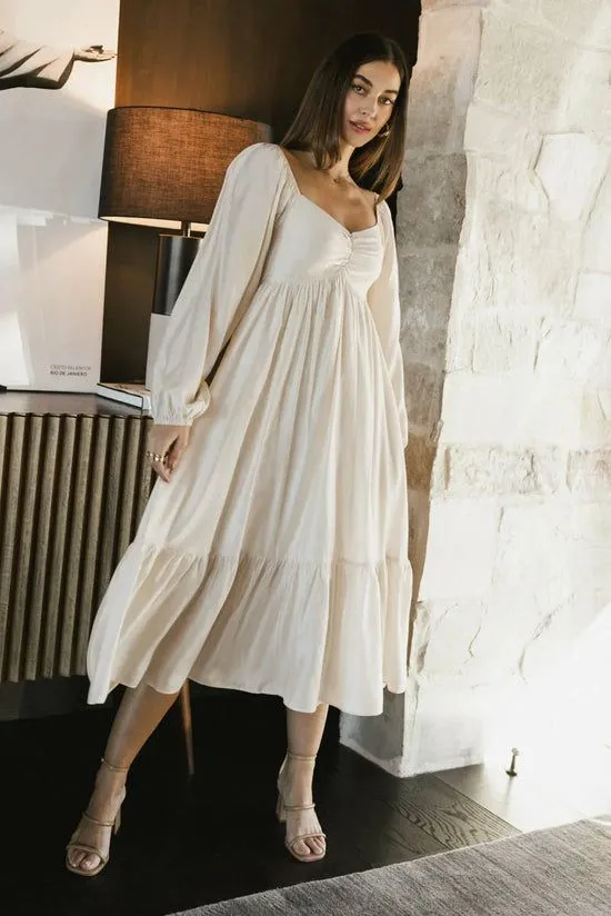Bohme Rael Midi Dress In Natural Natural Women Dresses