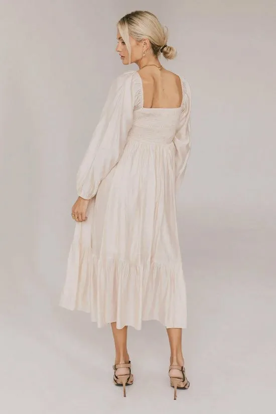Bohme Rael Midi Dress In Natural Natural Women Dresses