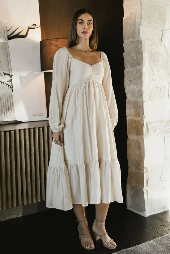 Bohme Rael Midi Dress In Natural Natural Women Dresses