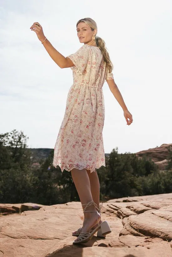Bohme Renee Eyelet Lace Dress Ivory Women Dresses