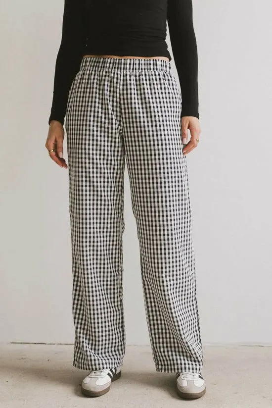 Bohme Romero Gingham Pants In Black Black Women All Bottoms