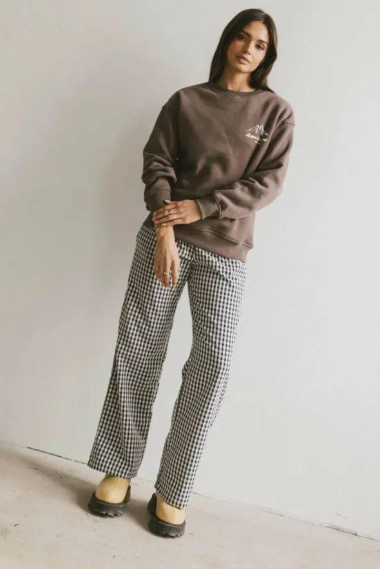 Bohme Romero Gingham Pants In Black Black Women All Bottoms