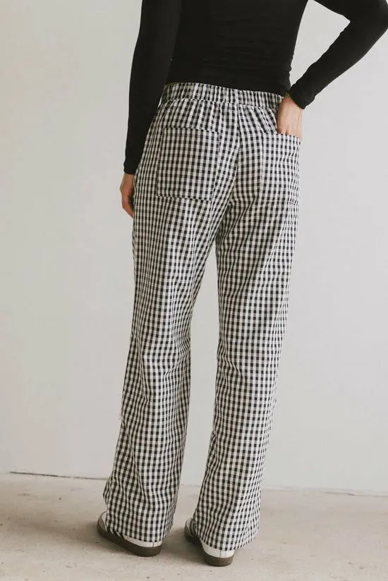 Bohme Romero Gingham Pants In Black Black Women All Bottoms