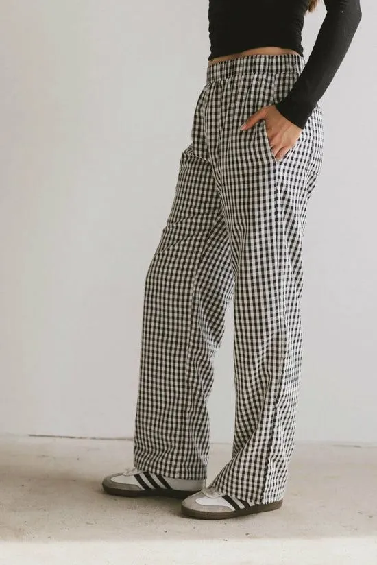 Bohme Romero Gingham Pants In Black Black Women All Bottoms