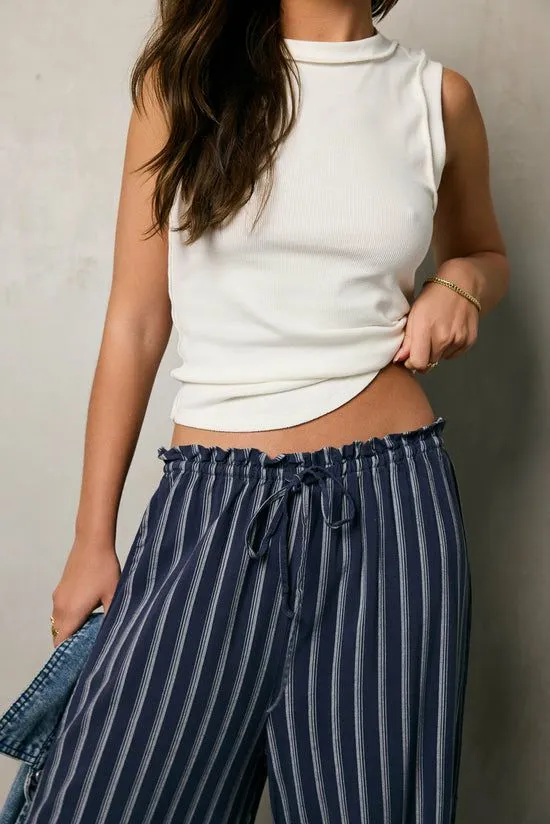 Bohme Ronan Striped Pants In Navy Navy Women All Bottoms