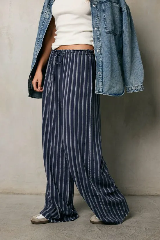 Bohme Ronan Striped Pants In Navy Navy Women All Bottoms