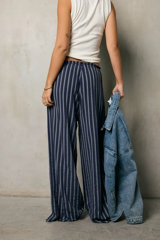 Bohme Ronan Striped Pants In Navy Navy Women All Bottoms