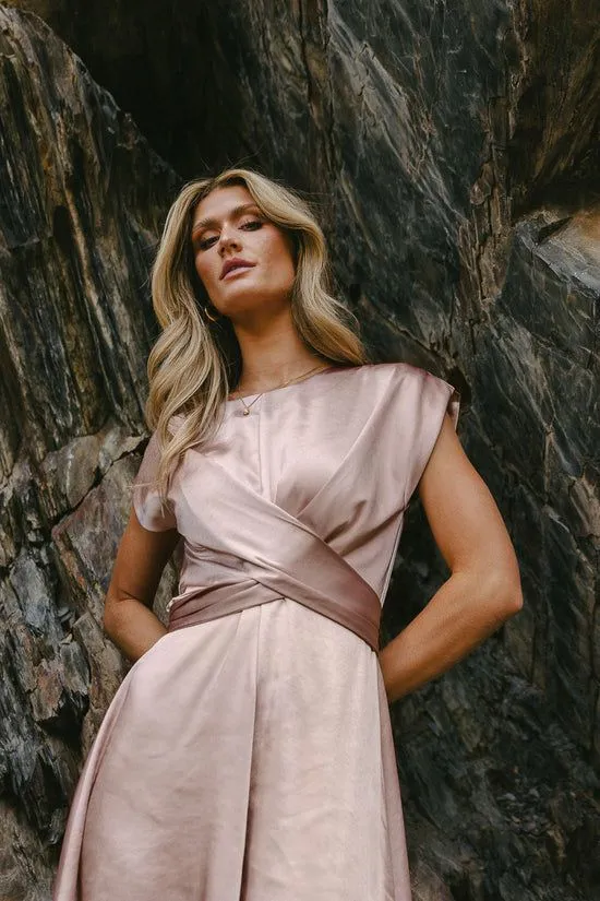 Bohme Rosalind Midi Dress In Mauve Mauve Women Dresses