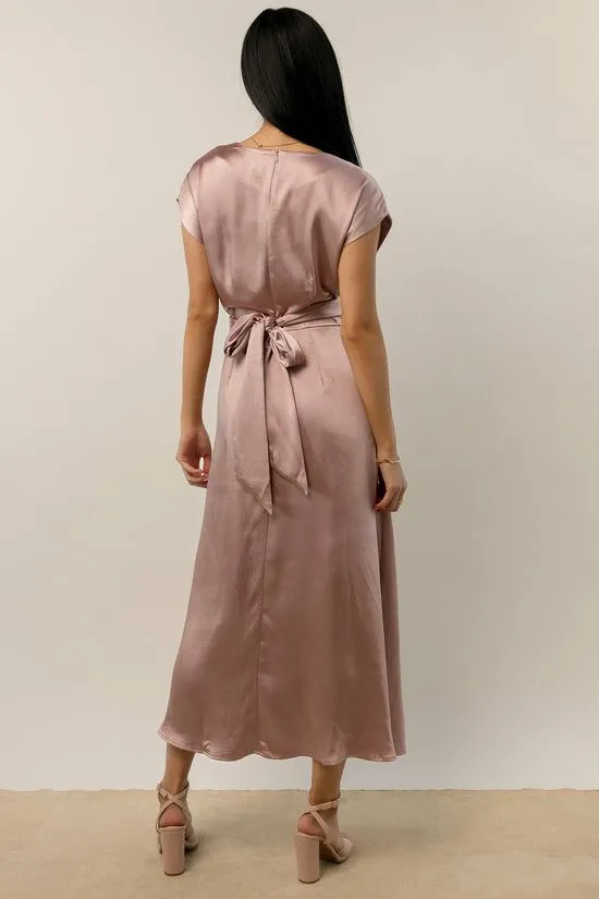 Bohme Rosalind Midi Dress In Mauve Mauve Women Dresses