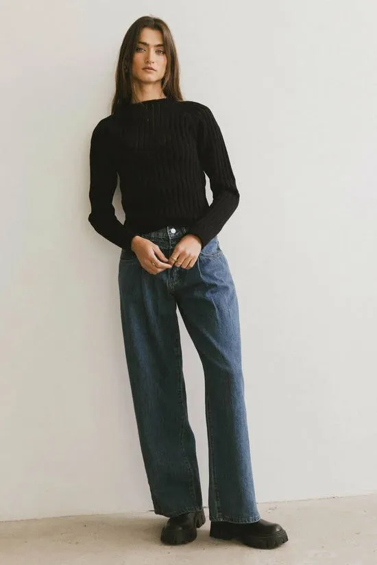 Bohme Ruby Striped Sheer Sweater In Black Black Women Sweaters